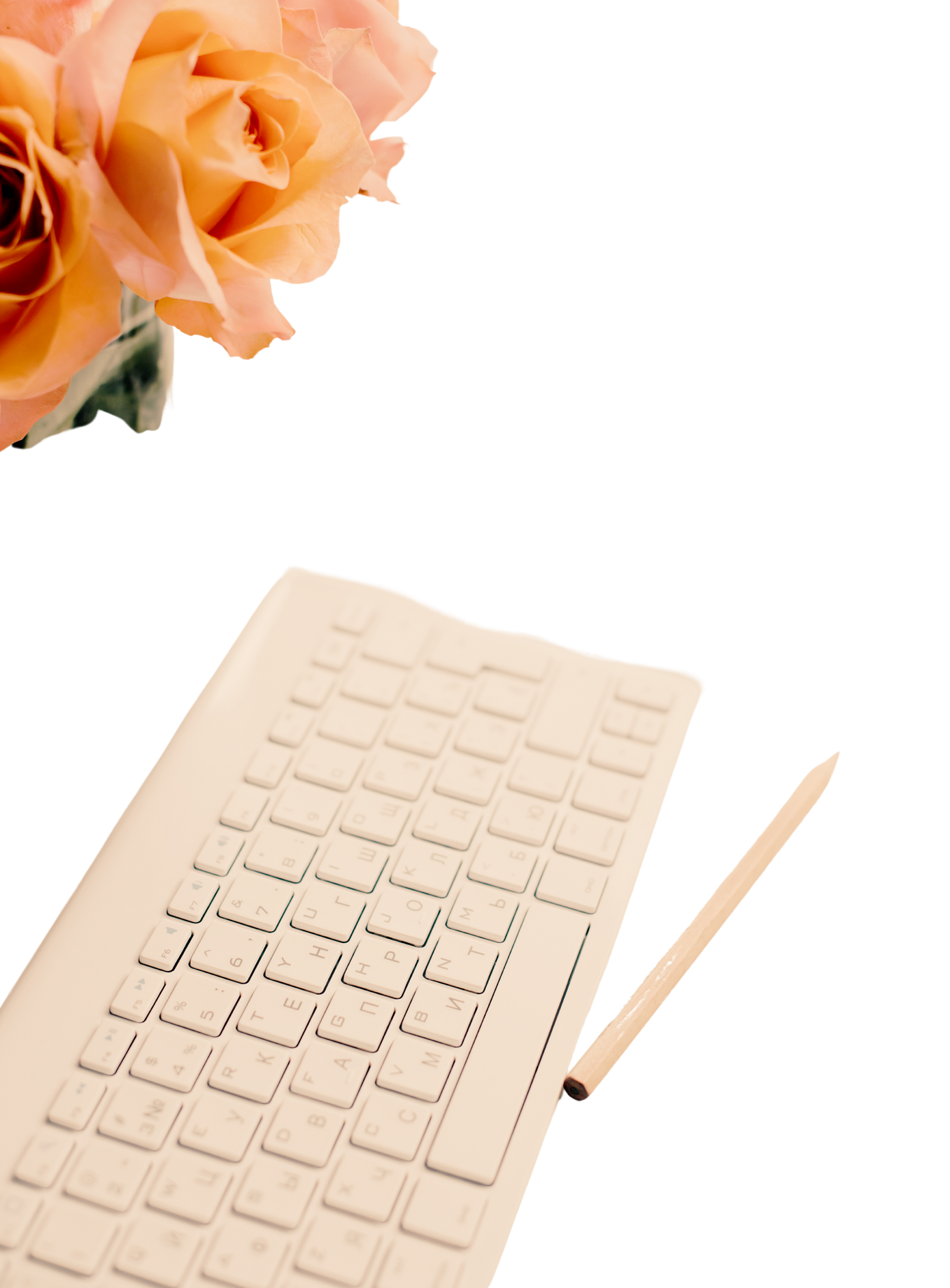 Jennifer Tunmer, freelance social media manager, specializing in social media management, content curation, and content creation for small businesses and nonprofit organizations. Image of roses and a keyboard.